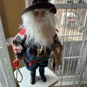 Cowboy Santa Claus Holiday Decor Figurine